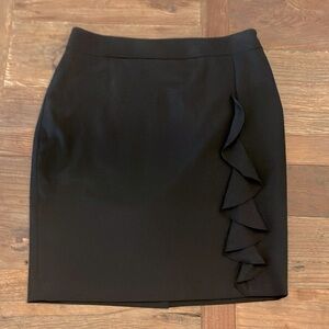 Women’s Black The Limited Side Ruffle Pencil Skirt Size 6